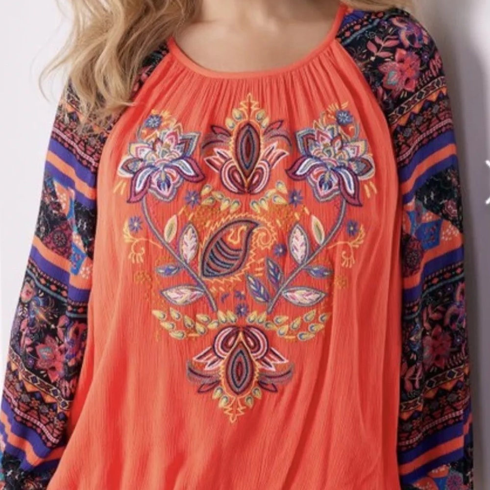 Soft Surroundings Blame Rio Coral Top Elastic Waistband